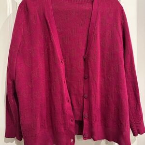 Ralph Lauren Fuchsia Cardigan Sweater set